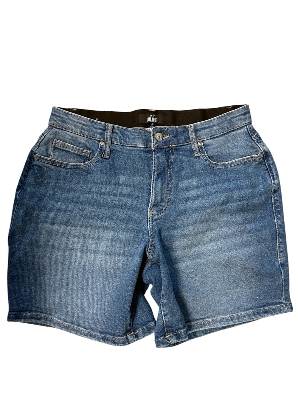 LuLaRoe Woman's Blue Denim Shorts Spandex Size 28